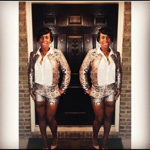 H&M bomber and short set